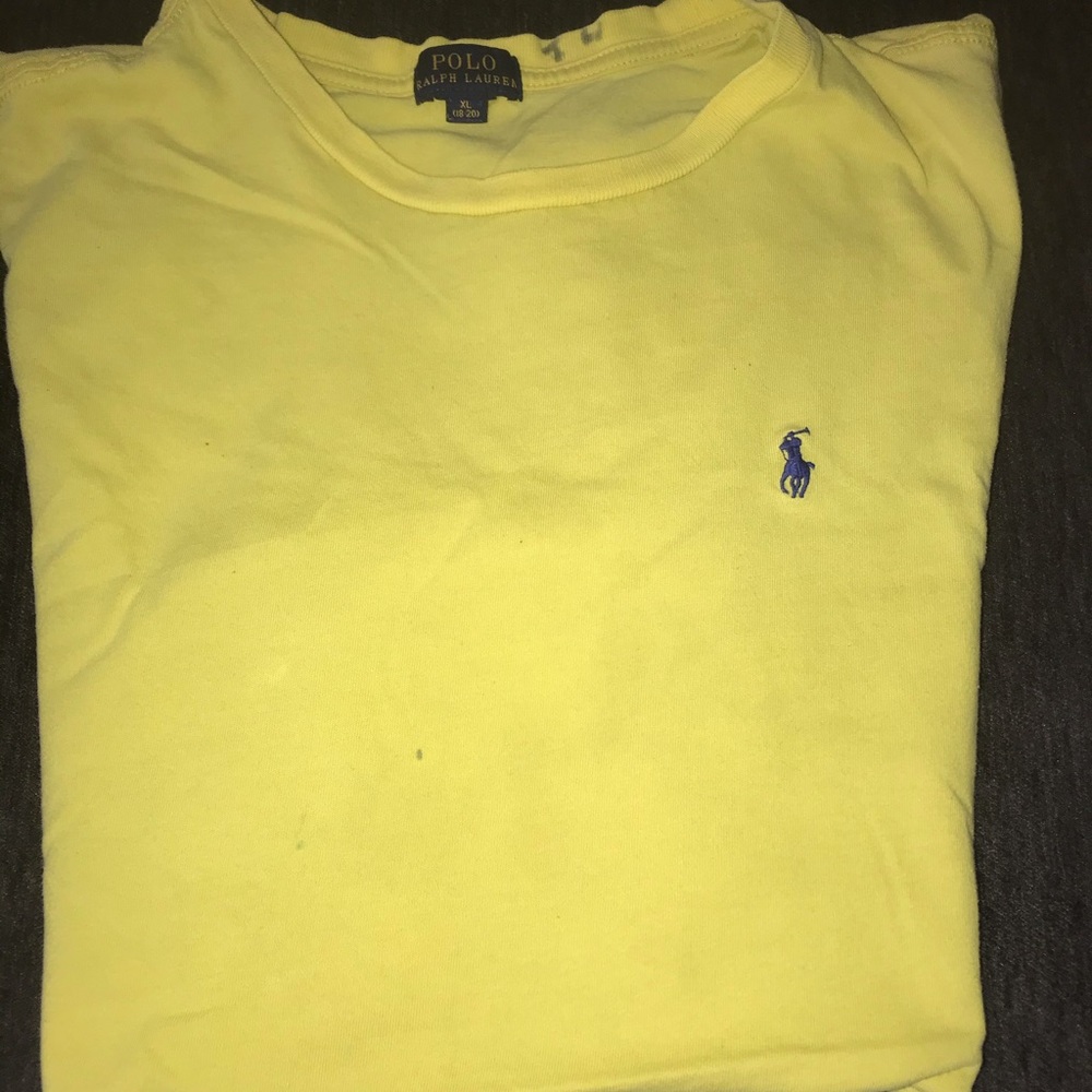 Polo Ralph Lauren yellow t-shirt.